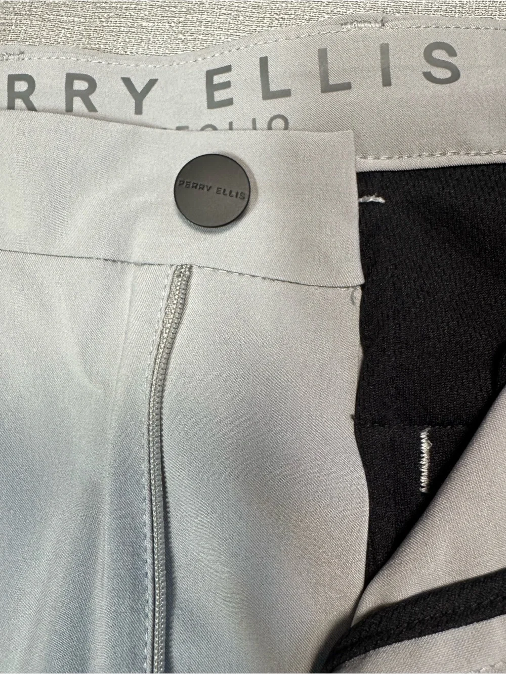 NWT New Perry Ellis Light Gray Slim Pants In Alloy Size 38 x 30